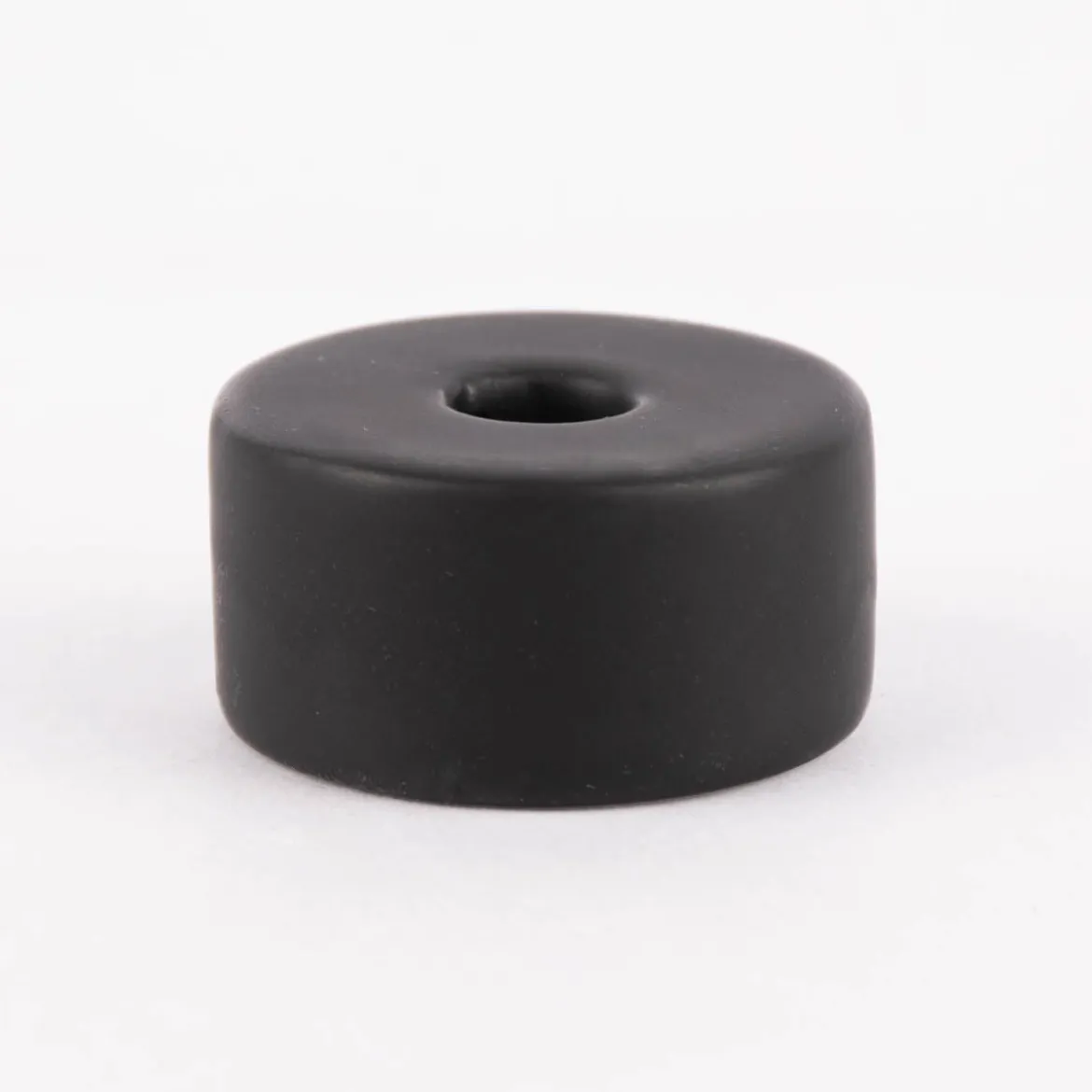 Rico Design Kerzenhalter für kleine Stabkerzen Keramik matt schwarz 2x4,5cm