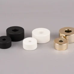 Rico Design Kerzenhalter für kleine Stabkerzen Keramik matt weiß 2x4,5cm