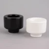 Rico Design Kerzenhalter für Stabkerzen und Teelichter Porzellan glänzend weiß 6x7,5cm