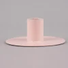 Rico Design Kerzenhalter für Stabkerzen niedrig Metall matt rosa 9x3,5cm