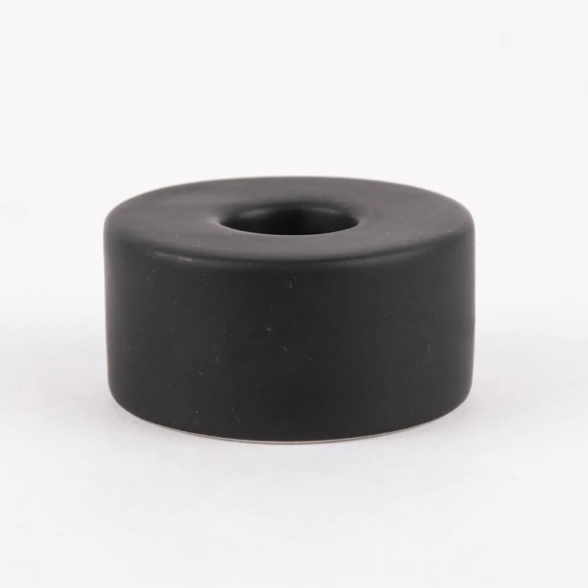 Rico Design Kerzenhalter für Stabkerzen Keramik matt schwarz 3x6cm