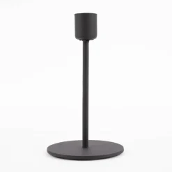 Rico Design Kerzenhalter für Stabkerzen Metall matt schwarz 14x8cm