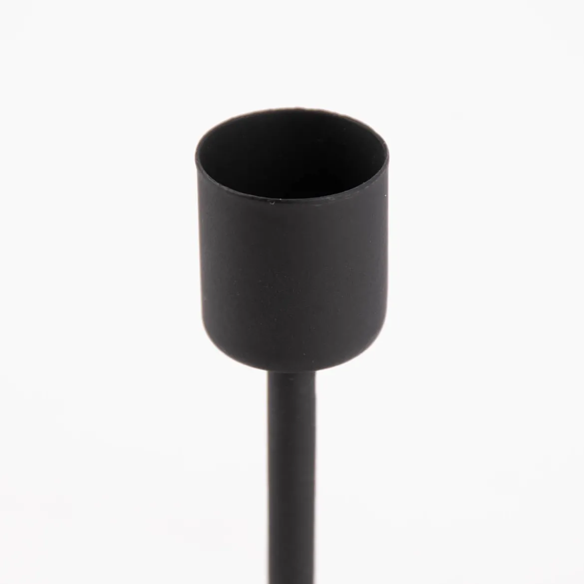 Rico Design Kerzenhalter für Stabkerzen Metall matt schwarz 14x8cm