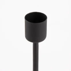 Rico Design Kerzenhalter für Stabkerzen Metall matt schwarz 20,5x8cm