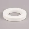 Rico Design Kerzenhalter rund Keramik einfarbig weiß 12,5cm