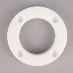 Rico Design Kerzenhalter rund Keramik einfarbig weiß 12,5cm