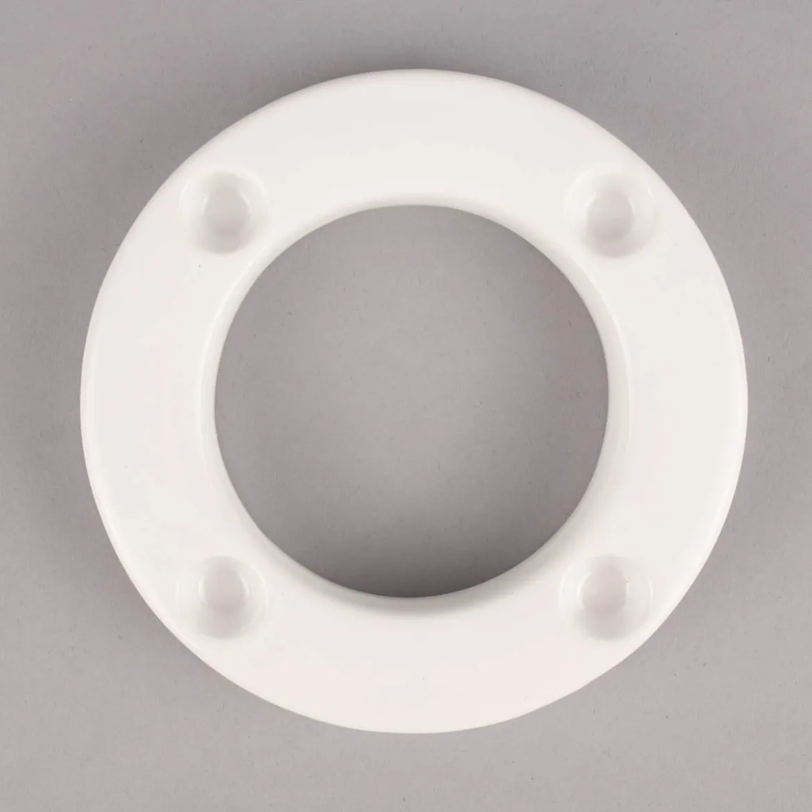 Rico Design Kerzenhalter rund Keramik einfarbig weiß 12,5cm