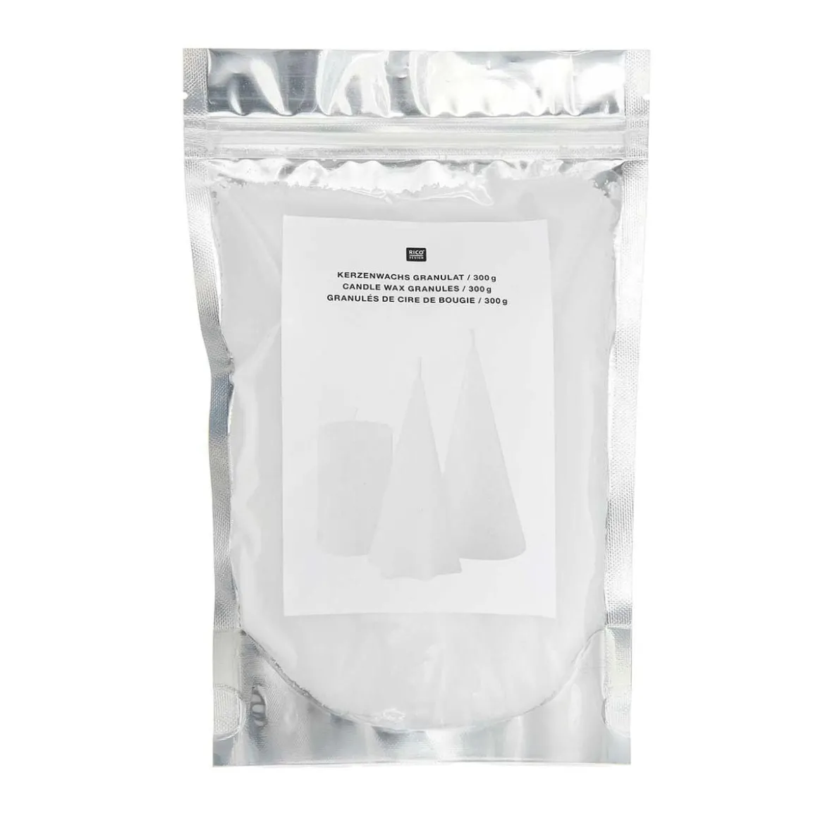 Rico Design Kerzen Wachs Granulat weiß 300g
