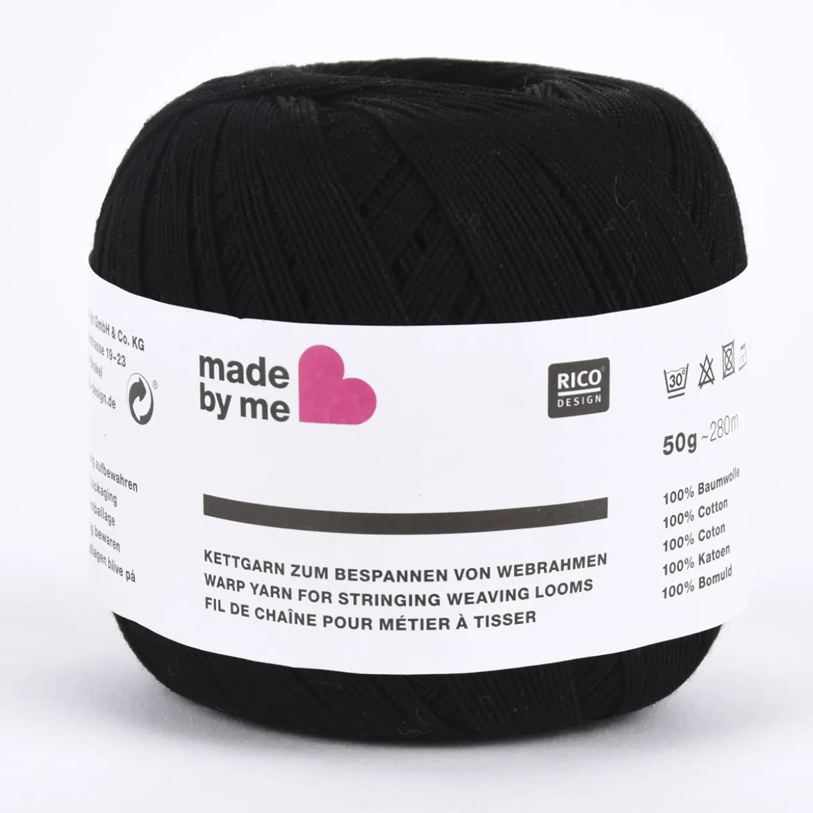 Rico Design Kettgarn schwarz 280m 50g