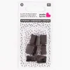 Rico Design Klapp Kordelenden Kunststoff schwarz 1,5x1,3cm
