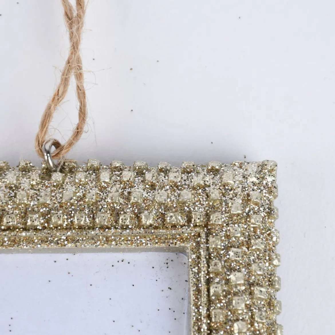 Rico Design kleiner Bilderrahmen zum Aufhängen Kunststoff gold 7x7cm