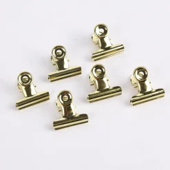 Rico Design Klemmbrettklammern 6 Stück goldfarben 30mm