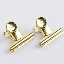 Rico Design Klemmbrettklammern 2 Stück goldfarben 50mm
