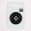 Rico Design Knopf 4-Loch einfarbig schwarz 3,5cm