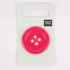 Rico Design Knopf 4-Loch einfarbig rot 3,4cm