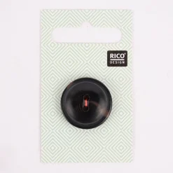 Rico Design Knopf 2-Loch schwarz 2,5cm