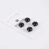 Rico Design Knöpfe mit Steg braun-schwarz 4 Stück 11mm