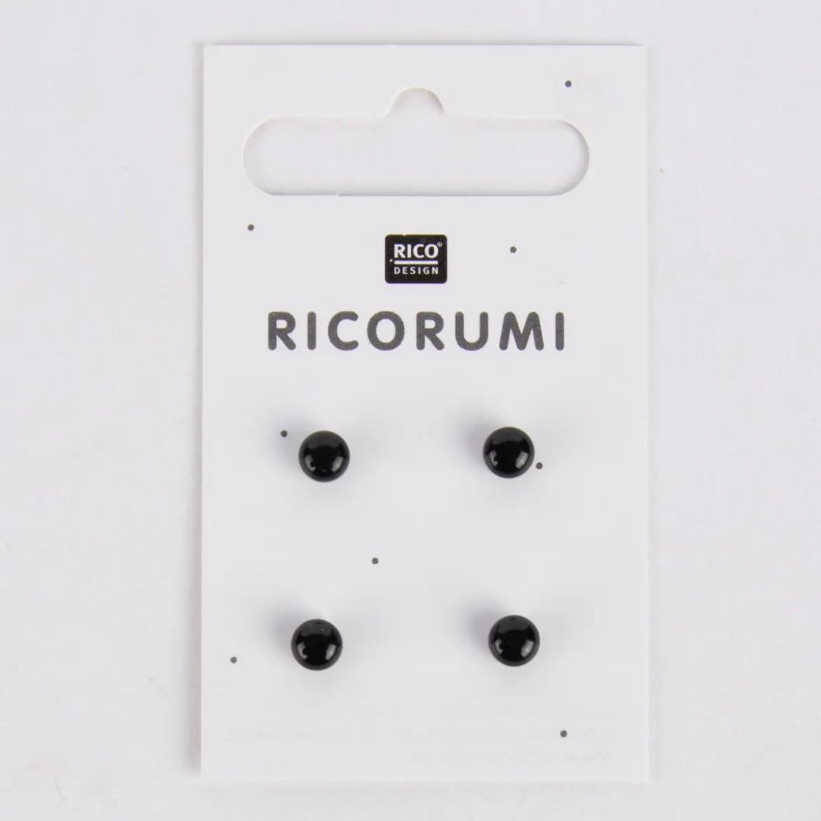 Rico Design Knöpfe mit Steg braun-schwarz 4 Stück 5mm