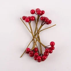 Rico Design künstliche Zweige mit Beeren rot braun 6 Stück 12cm