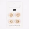 Rico Design Kokosnuss Knöpfe 4-Loch natur 1,3cm 4 Stück