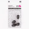 Rico Design Kordelenden rund Kunststoff schwarz 1,5x1cm