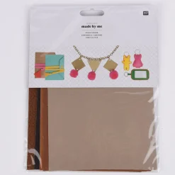 Rico Design Kunstleder Zuschnitte 5 Stück Naturfarbtöne 14,8x21cm