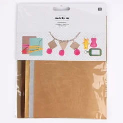Rico Design Kunstleder Zuschnitte 5 Stück Metallictöne 14,8x21cm
