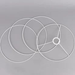 Rico Design Lampenschirmring Set Metall weiß 30cm