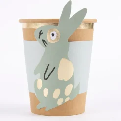Rico Design Manschette für Becher Hase mint gold 6 Stück