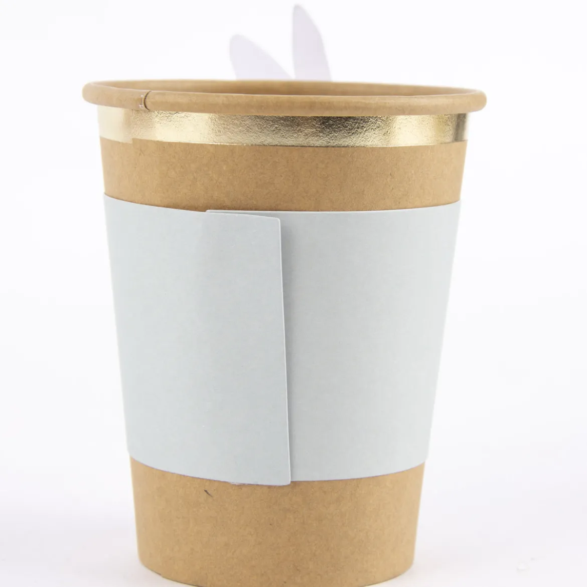 Rico Design Manschette für Becher Hase mint gold 6 Stück