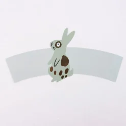 Rico Design Manschette für Becher Hase mint gold 6 Stück