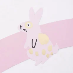 Rico Design Manschette für Becher Hase rosa gold 6 Stück
