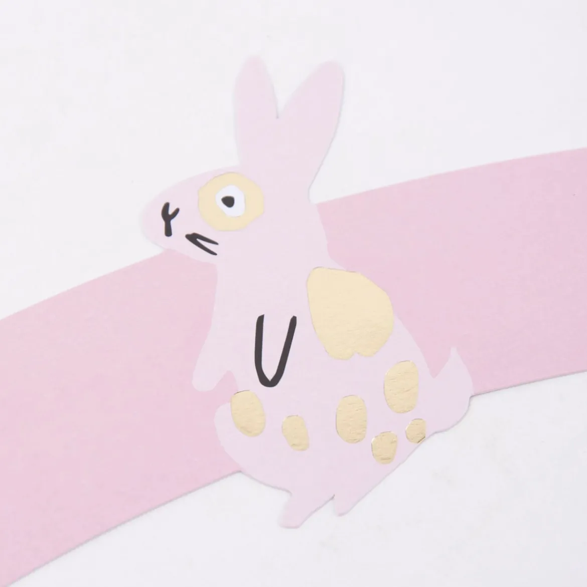 Rico Design Manschette für Becher Hase rosa gold 6 Stück