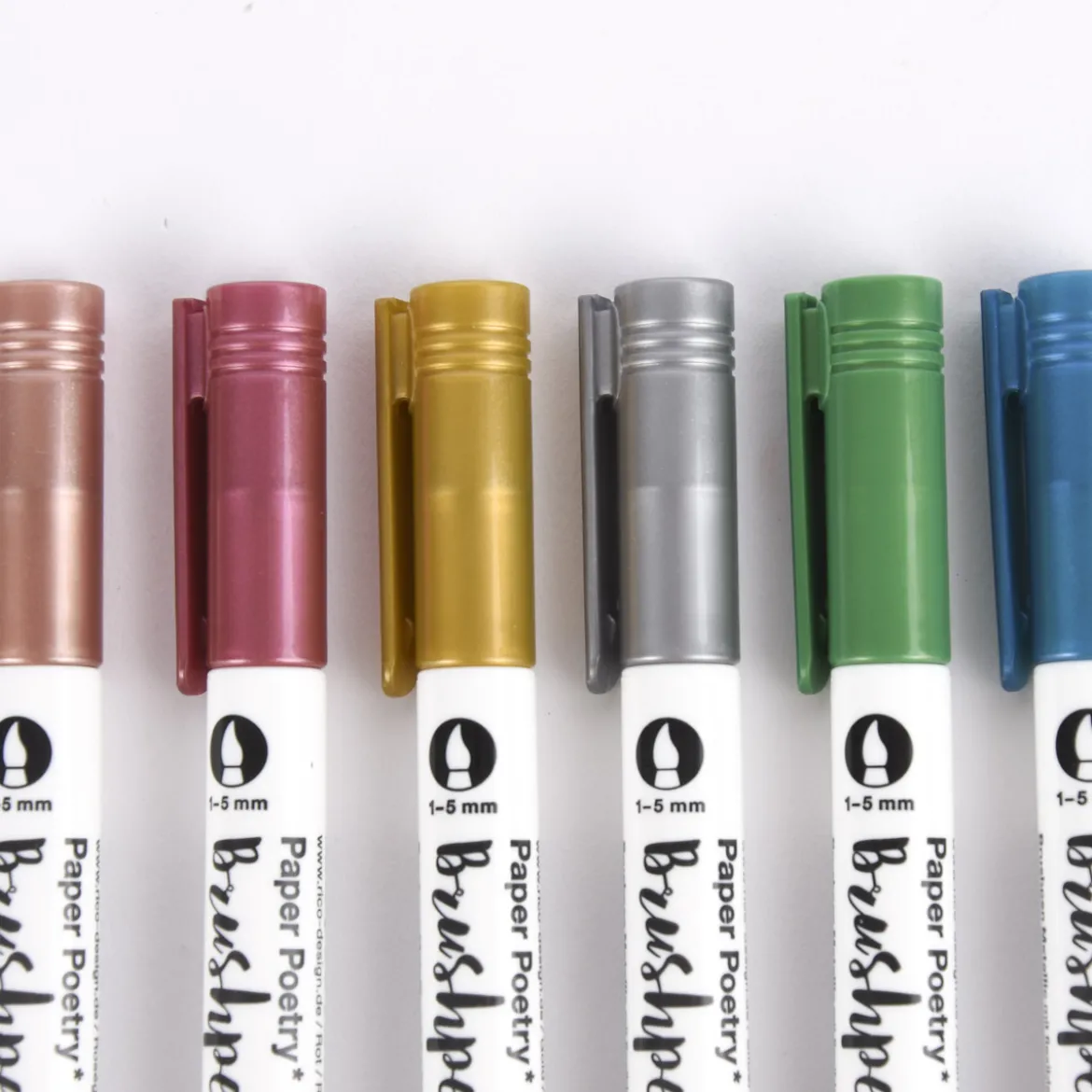 Rico Design Metallic Brushpen 1-5mm verschiedene Farben