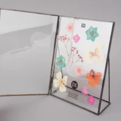 Rico Design Metallrahmen mit doppelter Glasscheibe zum Aufstellen braun farblos 17,5x13x5cm