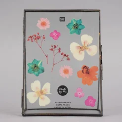 Rico Design Metallrahmen mit doppelter Glasscheibe zum Aufstellen braun farblos 17,5x13x5cm