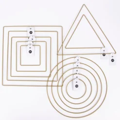 Rico Design Metallring Quadrat gold verschiedene Größen