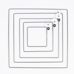 Rico Design Metallring Quadrat anthrazit verschiedene Größen
