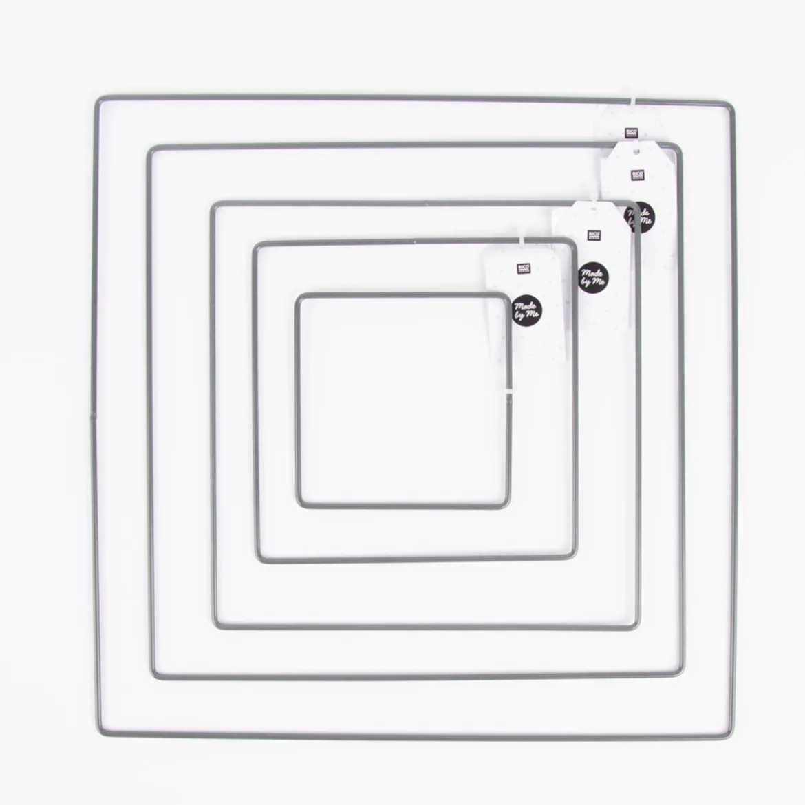 Rico Design Metallring Quadrat anthrazit verschiedene Größen