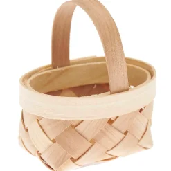 Rico Design Miniatur Flechtkorb Holz 6,5x5x7cm