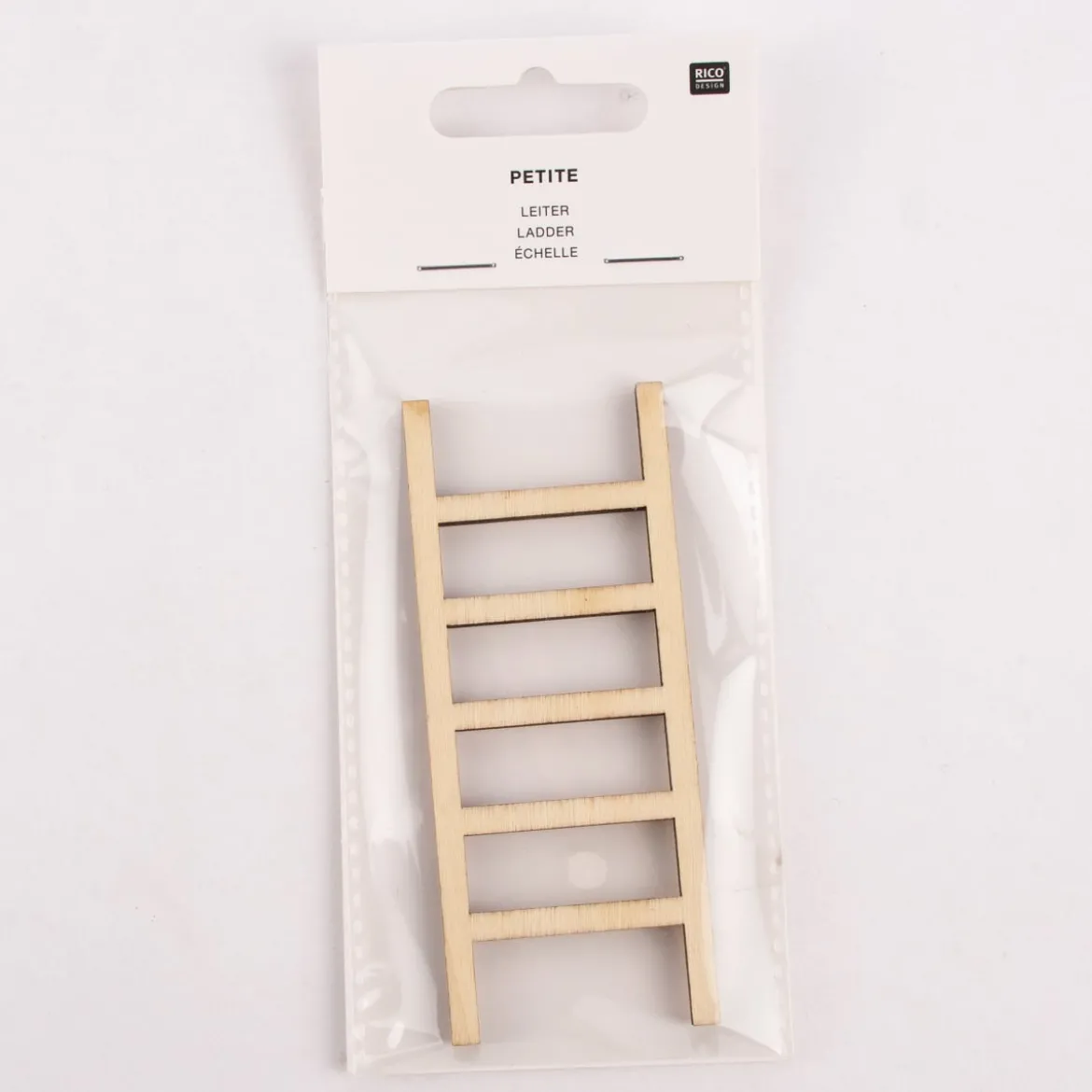 Rico Design Miniatur Leiter Holz natur 4x10cm