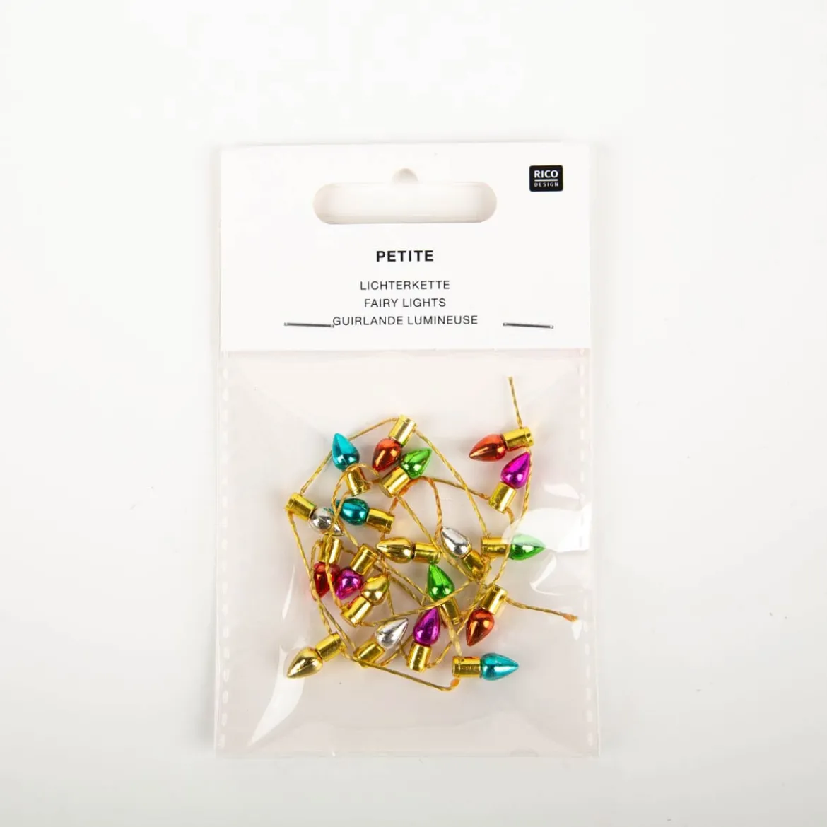 Rico Design Miniatur Lichterkette bunt Wichtelwelt 50cm Länge