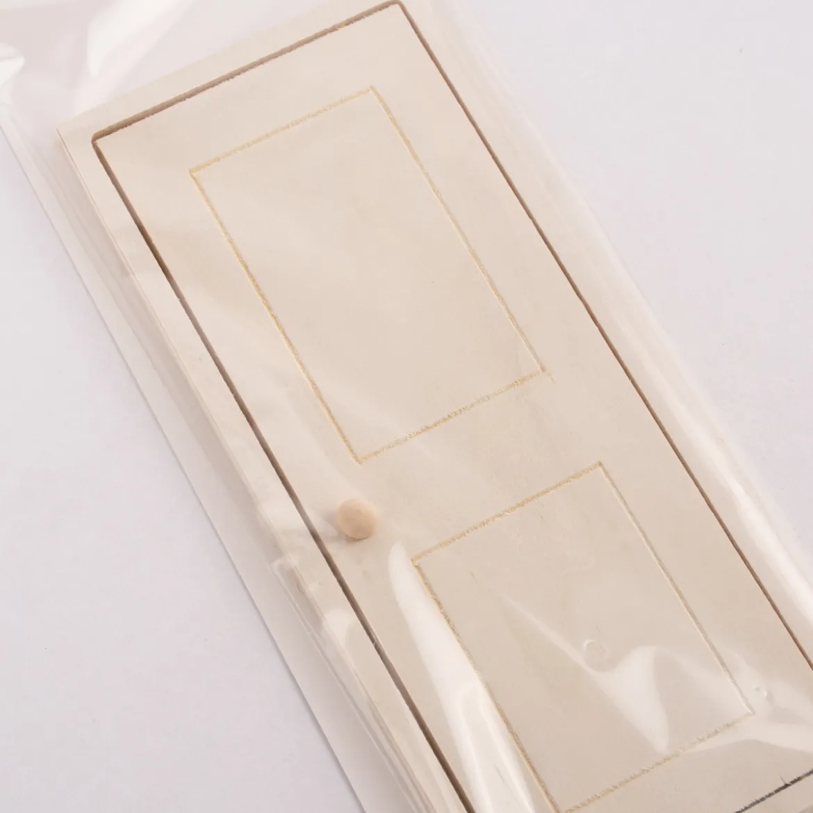 Rico Design Miniatur Tür Holz natur 8x18,5cm