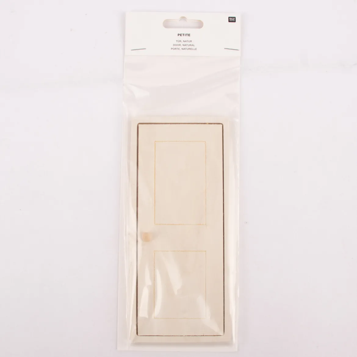 Rico Design Miniatur Tür Holz natur 8x18,5cm