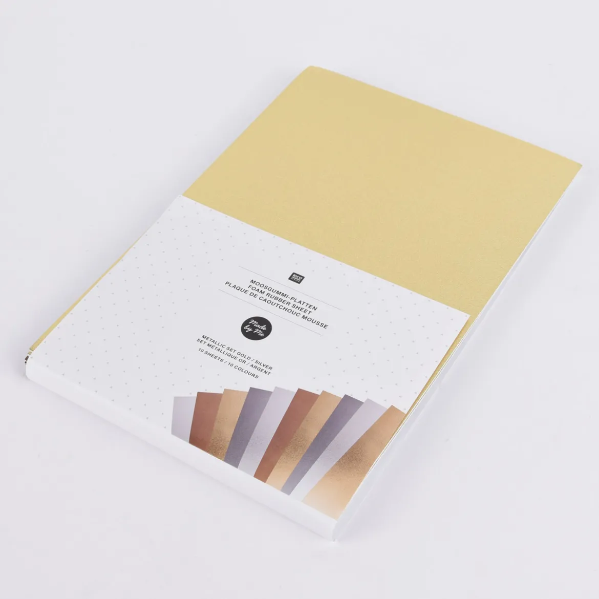 Rico Design Moosgummi Mix Metallic 2mm 20x30cm verschiedene Farben