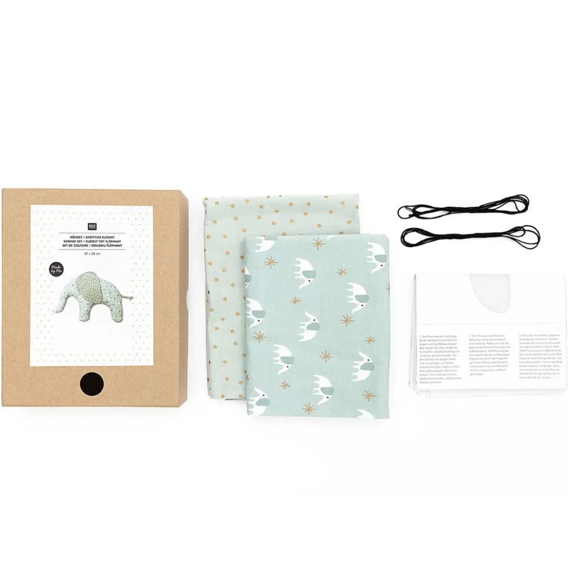 Rico Design Nähset Stofftier Elefant hellgrün