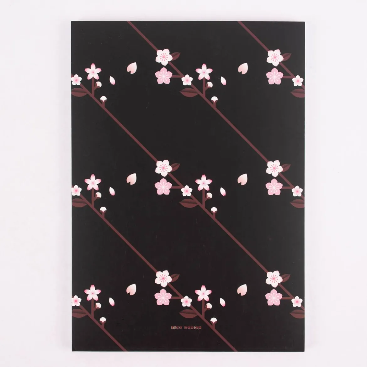 Rico Design Notizblock Kirschblüten schwarz A5 14,8x21cm