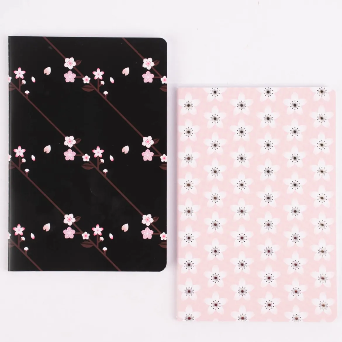 Rico Design Notizheft Set 2 Stück Kirschblüten A5 verschiedene Motive 14,8x21cm