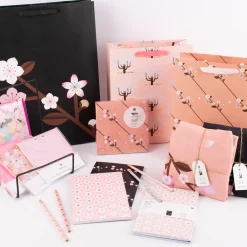Rico Design Notizheft Set 2 Stück Kirschblüten A5 verschiedene Motive 14,8x21cm