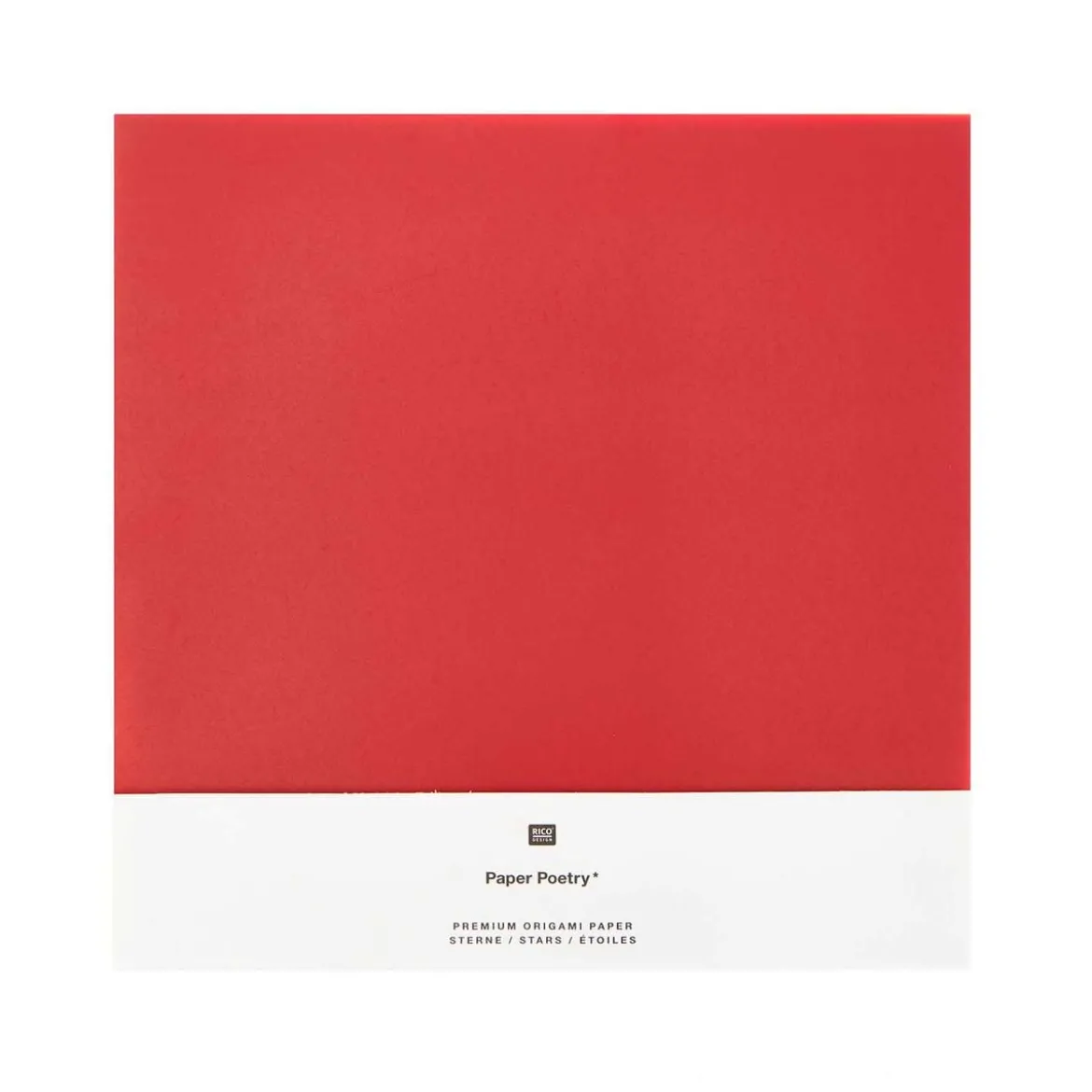 Rico Design Origami Papier 32 Blatt rot transparent 15x15cm